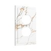 LWDZLHD White Gold Marble Outlet Covers Light Switch Cover Decorative