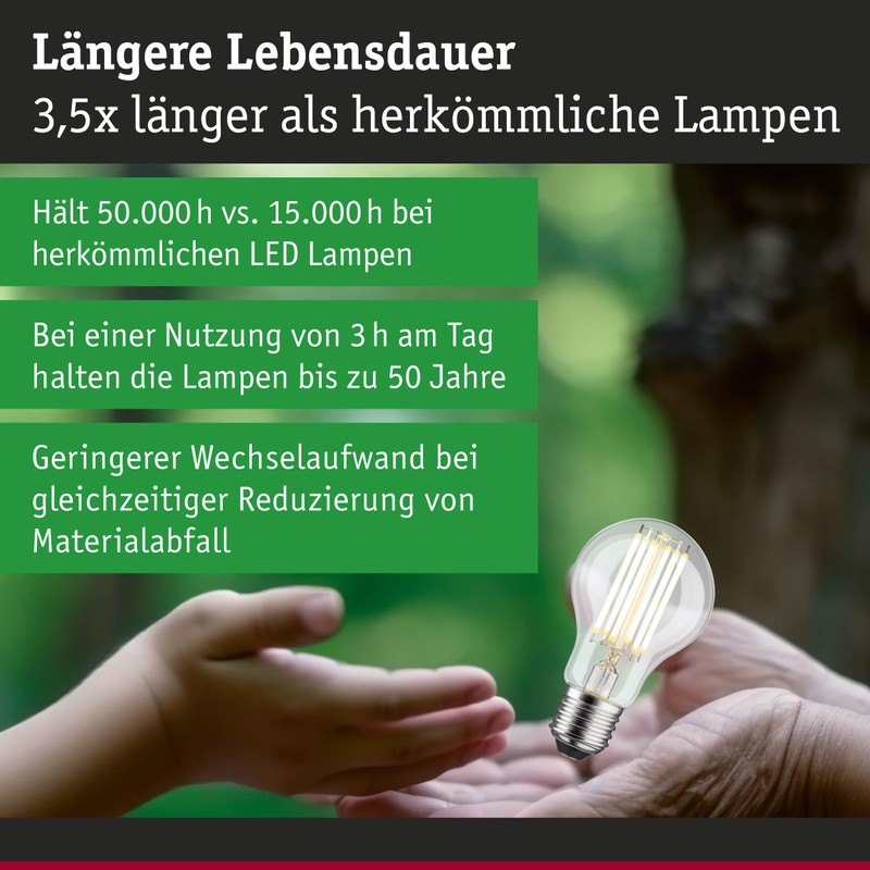 Paulmann 29222 LED Eco-Line AGL E27 1521lm 7.2W 3000K Clear