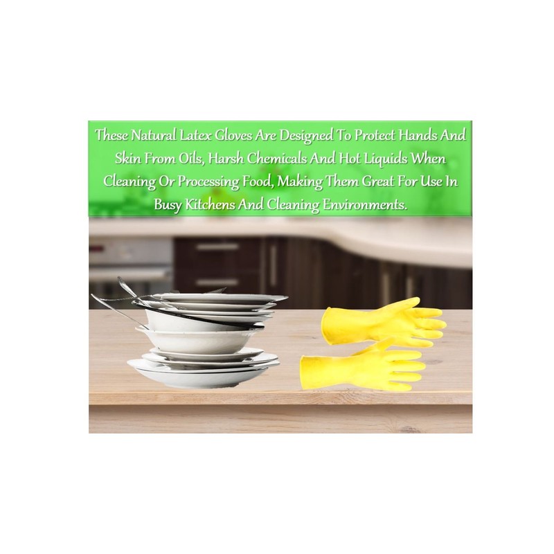 Waterproof Kitchen Cleaning Latex Gloves for Dish Washing Laundry Cleaning