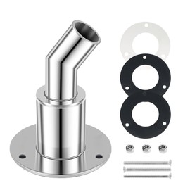 24mm Thru Hull Exhaust Skin for Diesel Heater 316 Stainless Steel Thru Hull Exhaust Fittings for Boat Marine Car Truck RV (Bent)