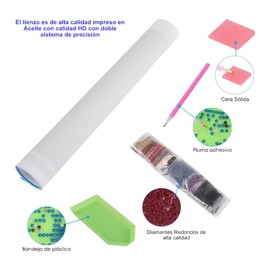 Zinker Diamond Painting Kit 5D Pintura De Diamantes Diamante Redondo De 30cm X 40cm Impresión HD Incluye todos los Aditamentos Necesarios Modelo Calavera Mexicana
