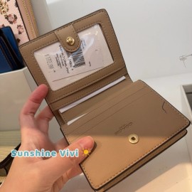 Coach NWT Coach Patent Leather Snap Small Wallet CW790 Gold/Pearl