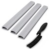 3-Pack 36 Inch Door Threshold Seal Replacement Insert, Gray Vinyl