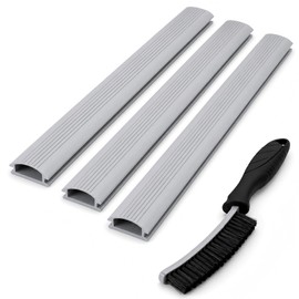3-Pack 36 Inch Door Threshold Seal Replacement Insert, Gray Vinyl Threshold Insert for Adjustable Aluminum Thresholds, Door Threshold Strip & Weather Stripping, 1-5/16" W x 3/8" H