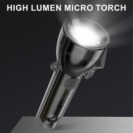 Siuyiu Keychain Flashlight, EDC Flashlight, 80 Lumens Rechargeable Mini Flashlight with Type-C USB Cable, Small Flashlight Waterproof Flashlights for Camping Work and Emergencies