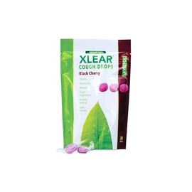 Xlear Xylitol Sugar-Free Cough Drops for Adults and Kids, Sugarless Dry Mouth Lozenges for Sore Throat Relief, Non-GMO, Gluten-Free, Natural Black Cherry, 30 Count (Pack of 1)