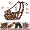 OOPSDOGGY Pitbull Dog Muzzle for Large Dogs - Leather Breathable