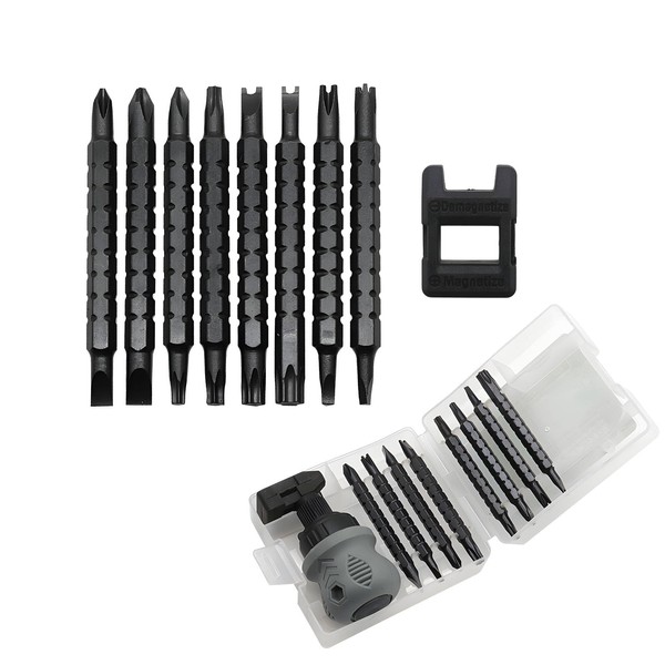 Portable Ratchet Screwdriver, 18-in-1 Mini Tool Set, Precision Mechanic Ratchet