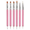 YPYMOD Pack of 6 Double End Nail Brushes, Nail Design