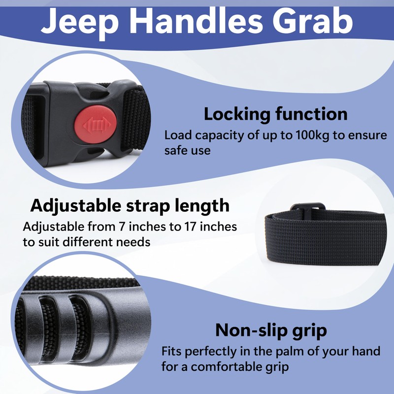 ecocstm 2 PCS Car Adjustable Grab Handles, Car Accessories Handle