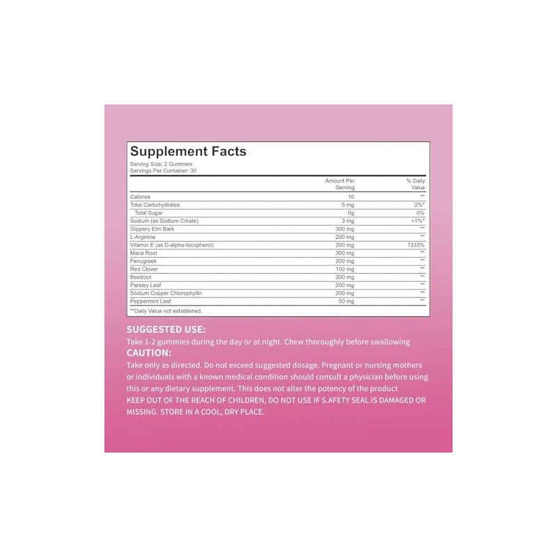 Women's Pheromone Gummies for Health, Scientific Formula with Beetroot, Parsley,