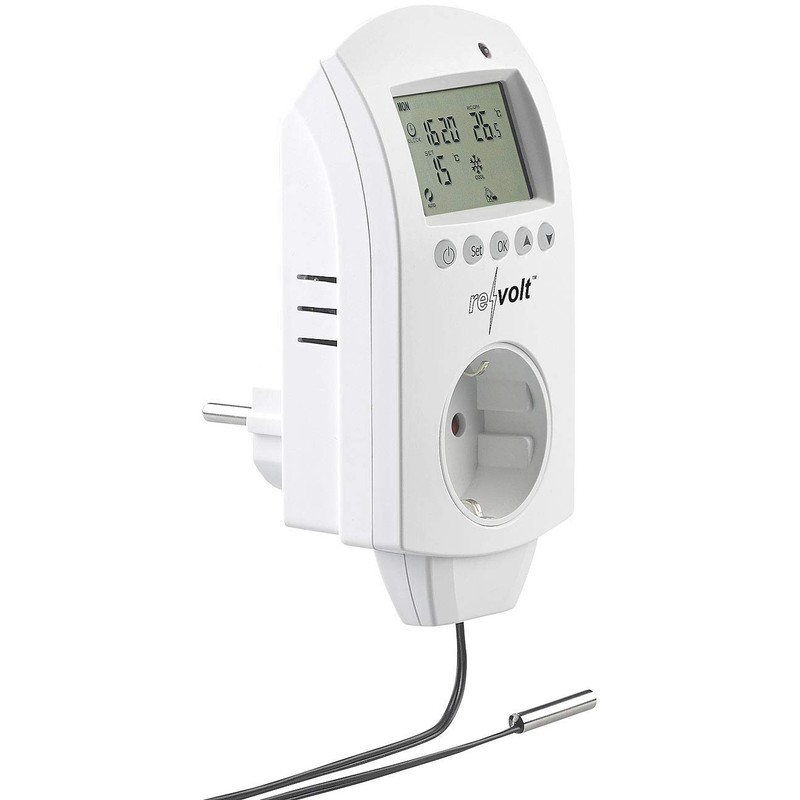 revolt Thermal Switch: Set of 2 Digital Socket Thermostats for