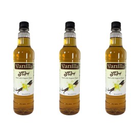 Joe’s Syrup, Organic Sugar, All Natural Vanilla Flavor, 750 ml (3 Pack)