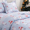 JSD Blue Snowman Kids Comforter Set Queen Size, 3 PC
