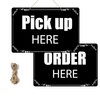 Order Here and Pick Up Here Signs Double-Sided Order Here