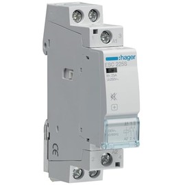 Hager ESC225S Installation Contactor for Row Installation 25A 2S 230V Hum-Free