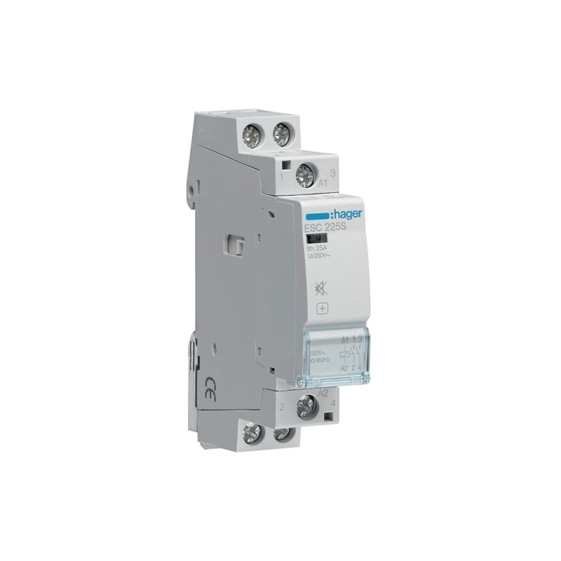 Hager ESC225S Installation Contactor for Row Installation 25A 2S 230V