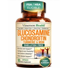 Glucosamine Chondroitin MSM – Joint Support Supplement for Women and Men with Glucosamine Sulfate 1500 mg, Chondroitin and MSM – for Cartilage, Joint Health and Flexibility – 90 Capsules