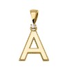 Initial Pendants 10k Yellow Gold High Polish Milgrain Solitaire Diamond