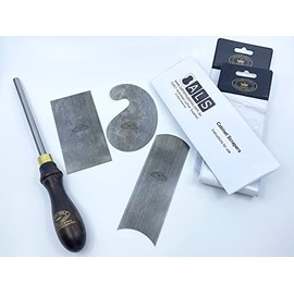 ALS Cabinet Scrapers & Burnisher Set of 4 with Instructions - for Woodwork & Guitar Making - Made in Sheffield England - Instructions by Australian Luthier Supplies
