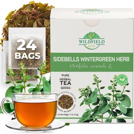 24 bags Dried Cut Sidebells Wintergreen Herb Tea (Orthilia secunda) - 24 Count 2g Tea Bags One-Sided Wintergreen Herbal Tea Orthilia (Peralito)