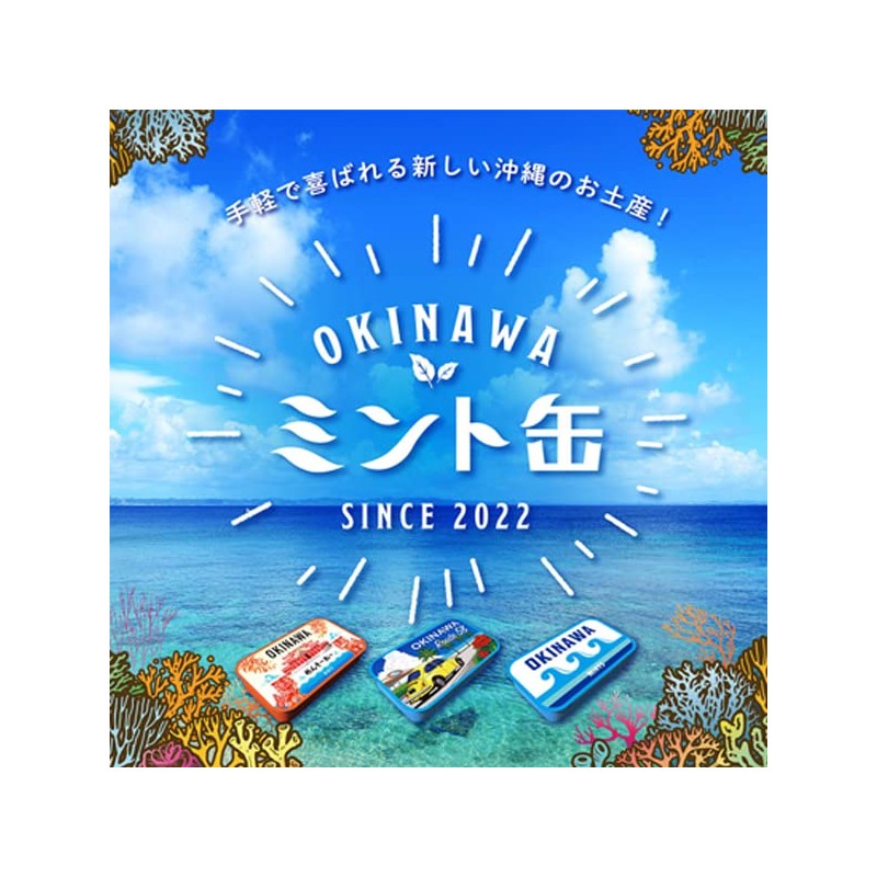 くば笠屋 ミントタブレット ミント缶 清涼菓子 沖縄県NEXT優良県産品 沖縄 お土産 ノベルティ 沖縄限定 OKINAWAミント缶