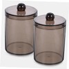 CAXUSD Cotton Swab Containers Lid 3pc Cotton Pad Dispenser Compact