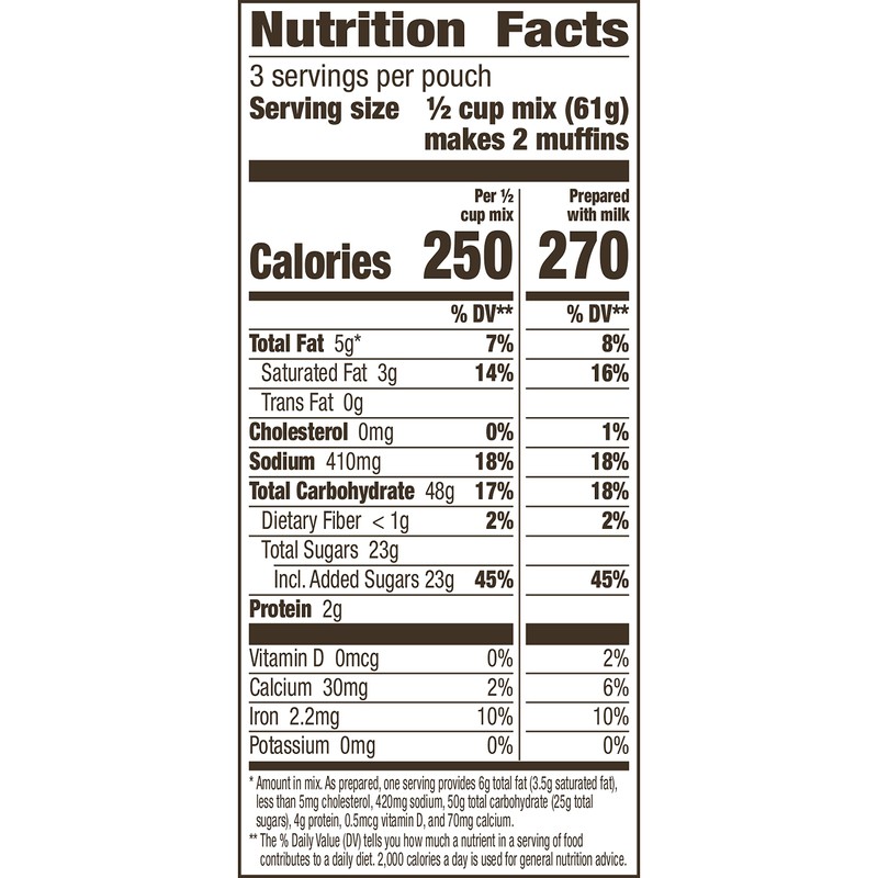 Betty Crocker Triple Berry Muffin Mix, 6.5 oz. (Pack of