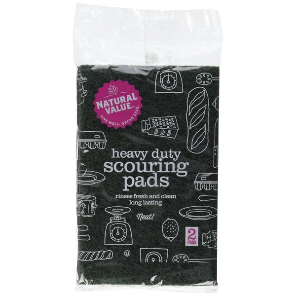 Natural Value Scouring Pads, 2 Pads (Pack of 24)