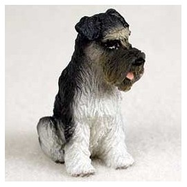Conversation Concepts Schnauzer Miniature Dog Figurine - Uncropped - Gray