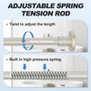 CorkLatta Shower Curtain Rod 31 to 80 Inch,1 Inch Diameter