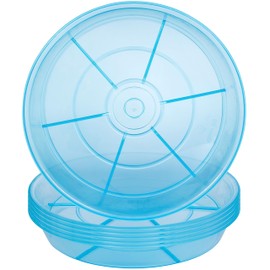 Afrine 2 Pack Plant Saucer Drip Tray 12 inch, Heavy Sturdy Plastic Planter Flower Pot Saucers for Indoor Outdoor Garden, Plant Water Drip Trays for pots (12" 2Pack, Blue)