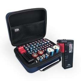 Flipo Group FLIPO Battery Storage Case and Organizers, Conveniently Store Various Sizes of Batteries, Optimal Storage and Blue