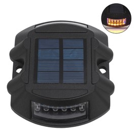 LED Solar Dock Light Ground Waterpoof Solar Powered Smart Sensing Garden Lights for Landscape Driveway 6V 1.8W Black Yellow