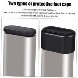 Outanaya 1Set Chair Leg Caps Oval Plastic Furniture Protectors for Table Garden Chairs Easy Installation Non Slip Floor Protection Noise Reduction Durable Furniture Leg