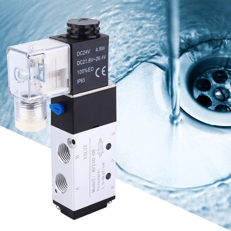 4V210-08 Solenoid Air Valve 2 Position 5 Port Pneumatic Control
