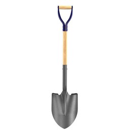Bon Tool 14-256 Contractor Grade Round Point Shovel with 27-Inch D Handle