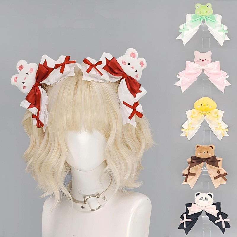 [Acoolser] 猫耳 獣耳 もふもふ耳 カチューシャ ヘアピン lolita ロリータ アクセサリ ヘッドバンド