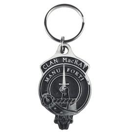 MacKay Solid Pewter Scottish Clan Crest Key Chain/Key Ring