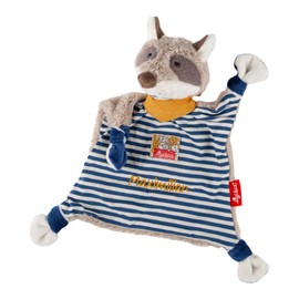 Sigikid Snuffle Blanket Raccoon with Embroidered Name Blue One Size