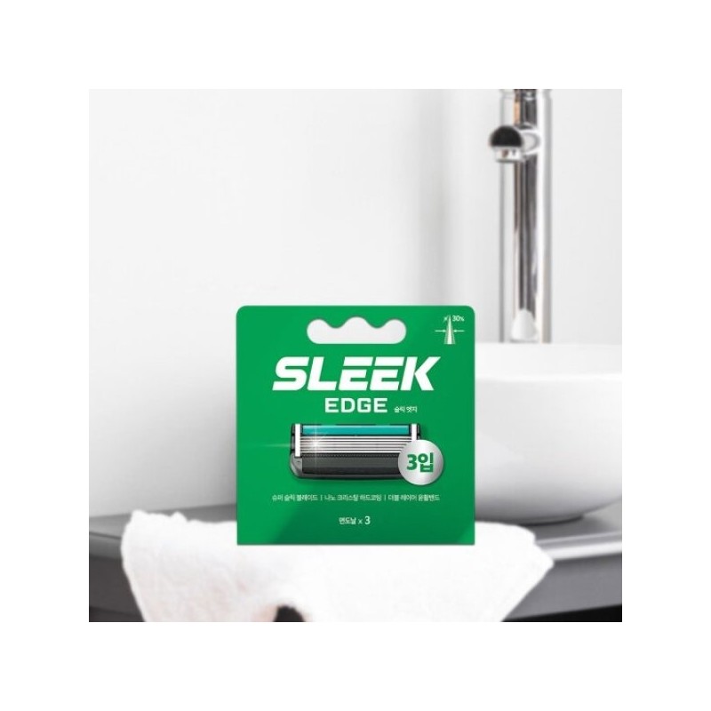Dorco Slick Edge Razor Blades 3 Pack / 도루코 슬릭