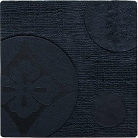 sceltevie 227175 Coaster Square Flower Crest "TAKUZEN" Black 227175 Yawata Kasei Made in Japan
