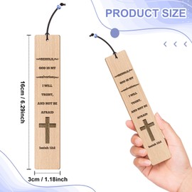 Inspirational Christian Bookmarks for Women Men Bible Verse Inspirational Bookmarks Wooden Baptism Gifts Christian Wood Book Marks Religious Book Markers for Women Book Lover Book Accessories