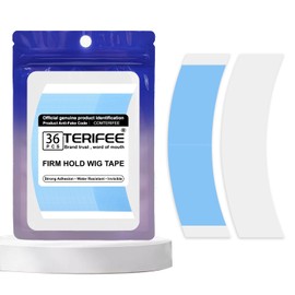 TERIFEE Lace Wig Tape - Double Sided Wig Tape for Lace Wigs, 36PCS Strong Adhesion, Waterproof, Ultra Invisible Hold