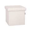 Seville Classics Cushioned Fabric Ottoman Hidden Storage Chest Footrest Chair,