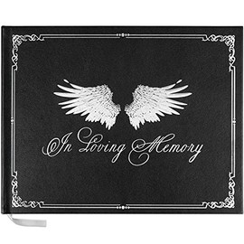 TAOPE Funeral Guest Book| Memorial Guest Book | Celebration of Life Funeral Guest Book| in Loving Memory | 10.2” x 7.8”, Guest Sign in Book