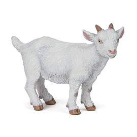 PAPO FARMYARD FRIENDS Figurine, 51146 White Kid Goat, Multicolour, 12 x 13 x 7 cm