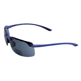 VITENZI Bifocal Sunglasses Semi Rimless Wraparound Reading Sun Tinted Glasses with Readers - Monza in Blue 2.25