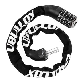 UBULLOX Bike Chain Lock 4FT Bike Lock 5-Digit Combination Bike Lock Anti-Theft Bicycle Lock Resettable Bike Lock Chain for Bicycle, Motorcycle and More, Black