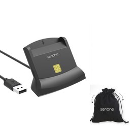 SENONE CAC Reader,DOD Military USB Common Access CAC Smart Card Reader, Compatible with Mac OS, Win (Black)
